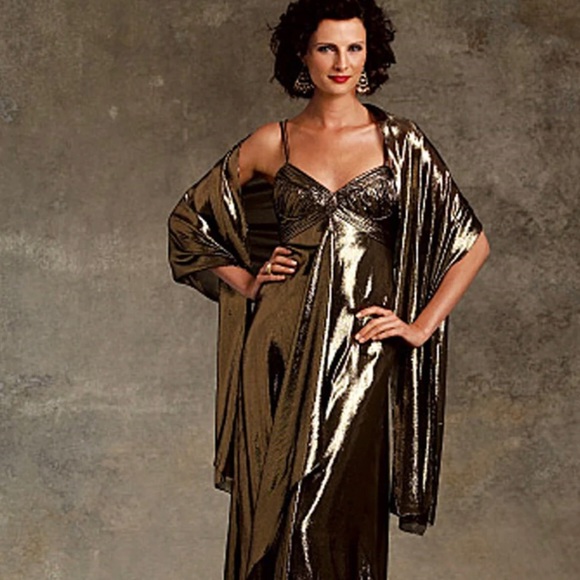 Vogue V1079 Badgley Mischka Sewing Pattern Evening Gown and Stole Size 18 20 22 - Picture 3 of 6